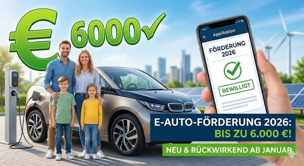 E-Auto-Förderung 2026: Bis zu 6.000 Euro vom Staat – Alle Details, Fristen und Einkommensgrenzen