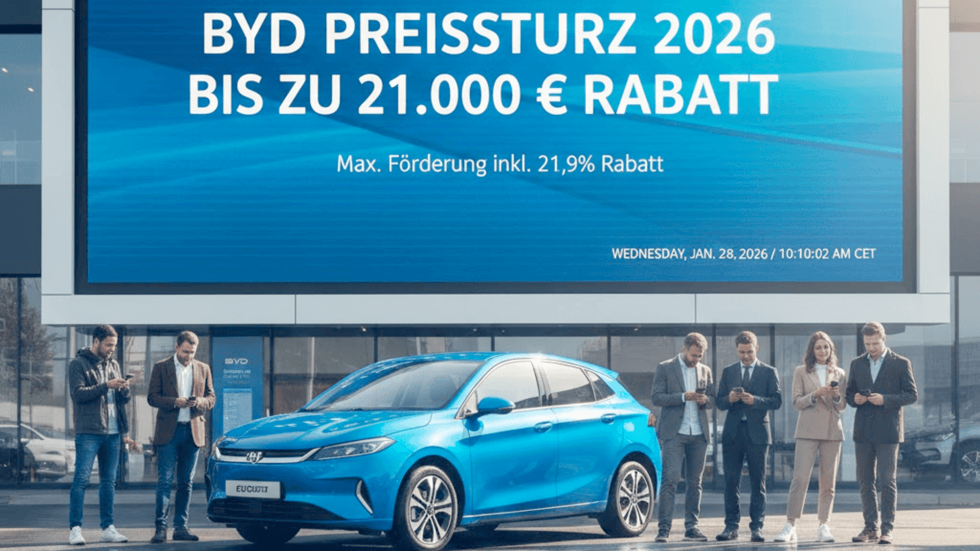 BYD Preissturz 2026: Elektroautos ab 12.990 € durch E-Bonus & Förderung