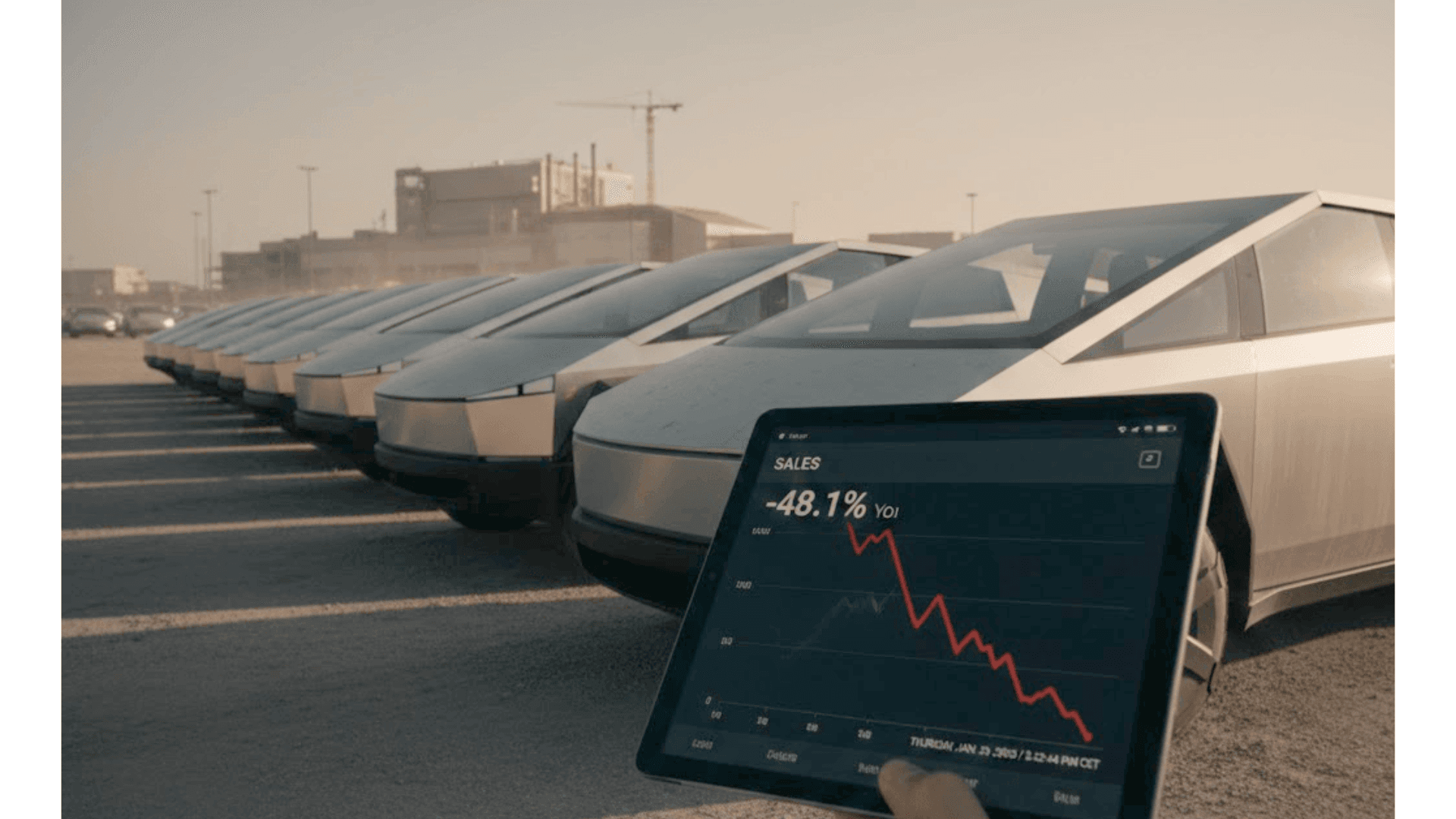 Tesla Cybertruck Absatz-Krise 2025: Verkäufe halbieren sich