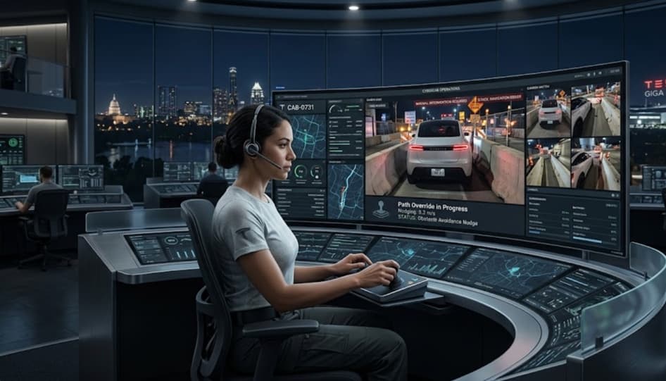 Fernsteuerung für Teslas Robotaxi: Die menschliche Notbremse gegen das Verkehrschaos