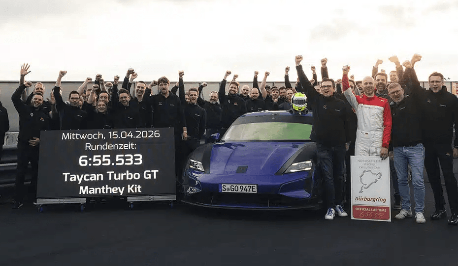 Porsche Taycan Turbo GT mit Manthey Kit: Nürburgring-Rekord in 6:55 Minuten