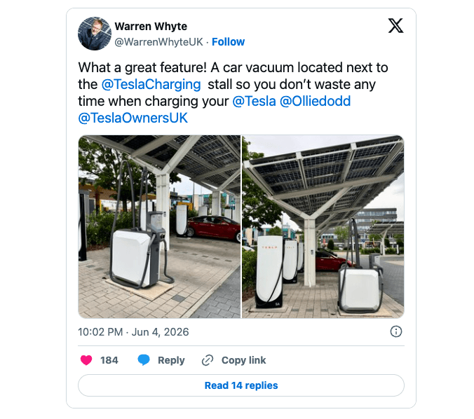 Tesla Supercharger kriegt Staubsauger: Pforzheim macht den Anfang