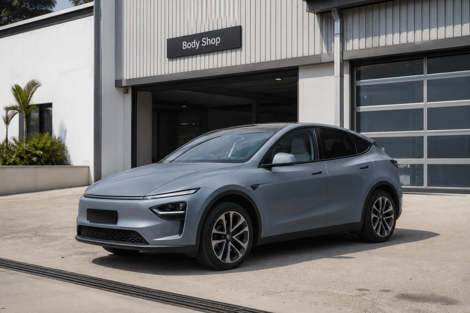 Tesla in Indien: Erste Karosserie-Werkstatt, Model Y Tests