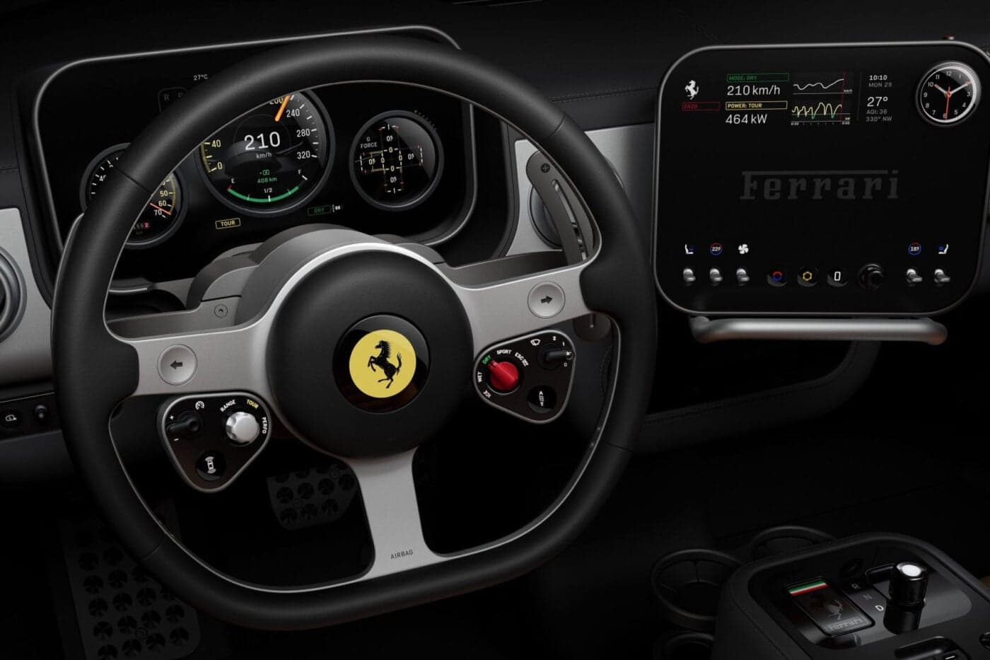 Ferrari Luce: Das Elektro-Hyper-SUV mit 830 kW & Retro-Interieur