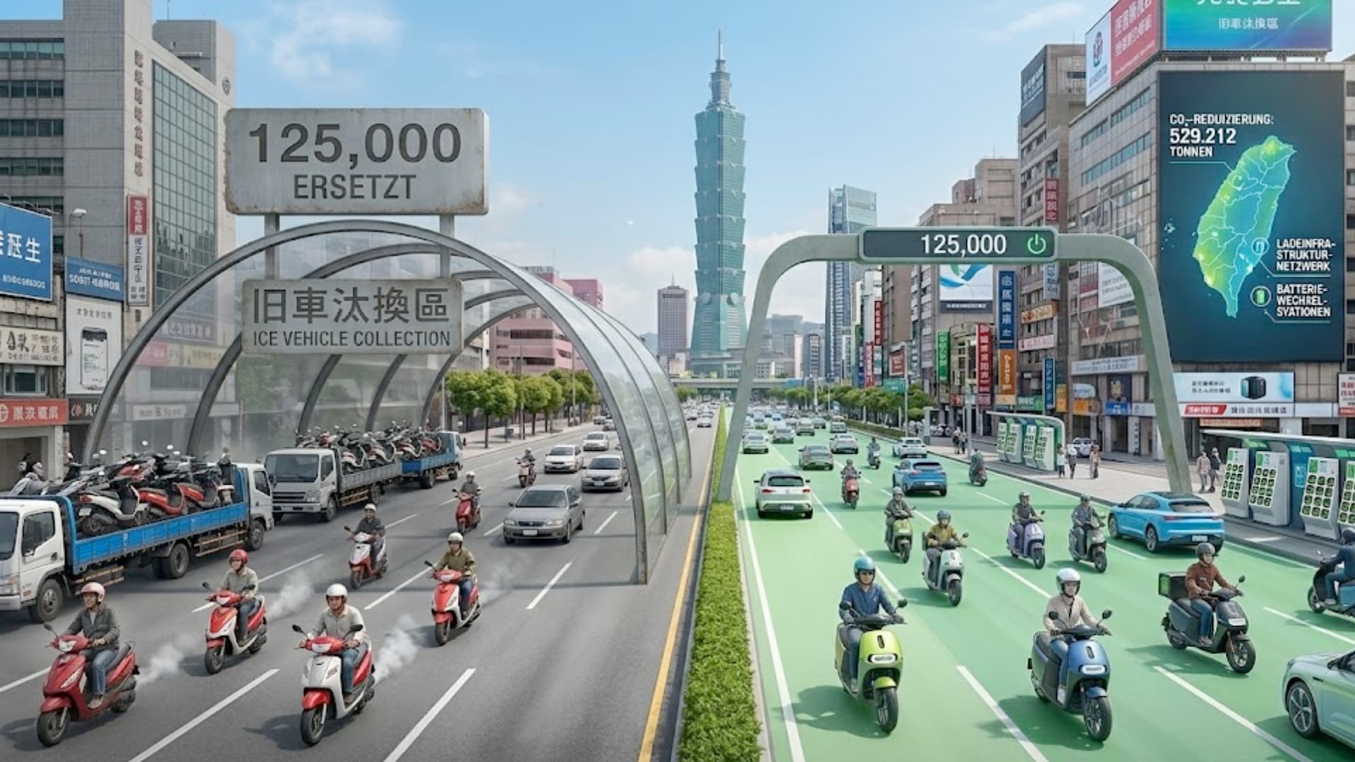 Taiwans E-Offensive: 125.000 Verbrenner durch Prämien ersetzt