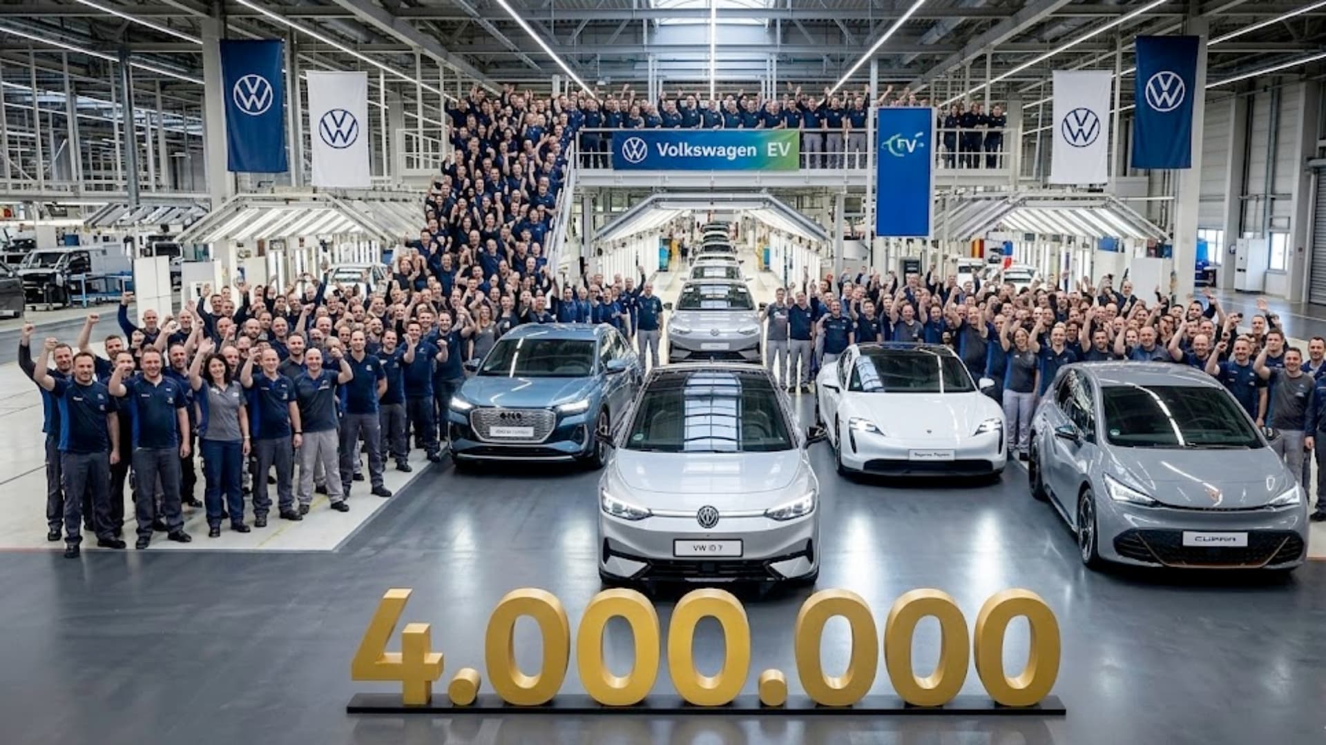 Meilenstein für Volkswagen: 4 Millionen Elektroautos weltweit ausgeliefert