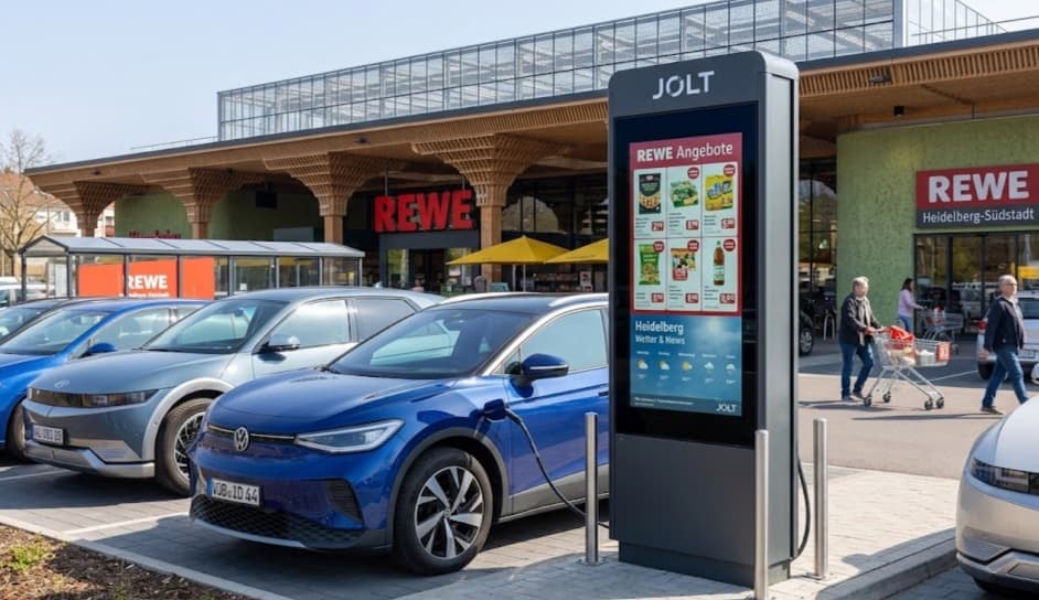 JOLT & REWE: Turbo-Laden am Supermarkt ohne Netzausbau