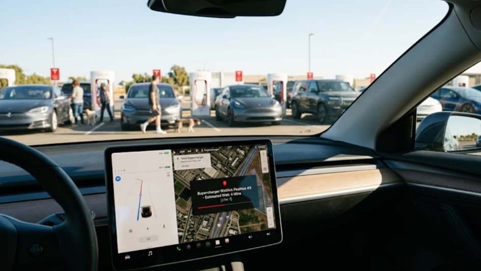 Tesla Supercharger: Virtuelle Warteschlange startet im Pilotprojekt
