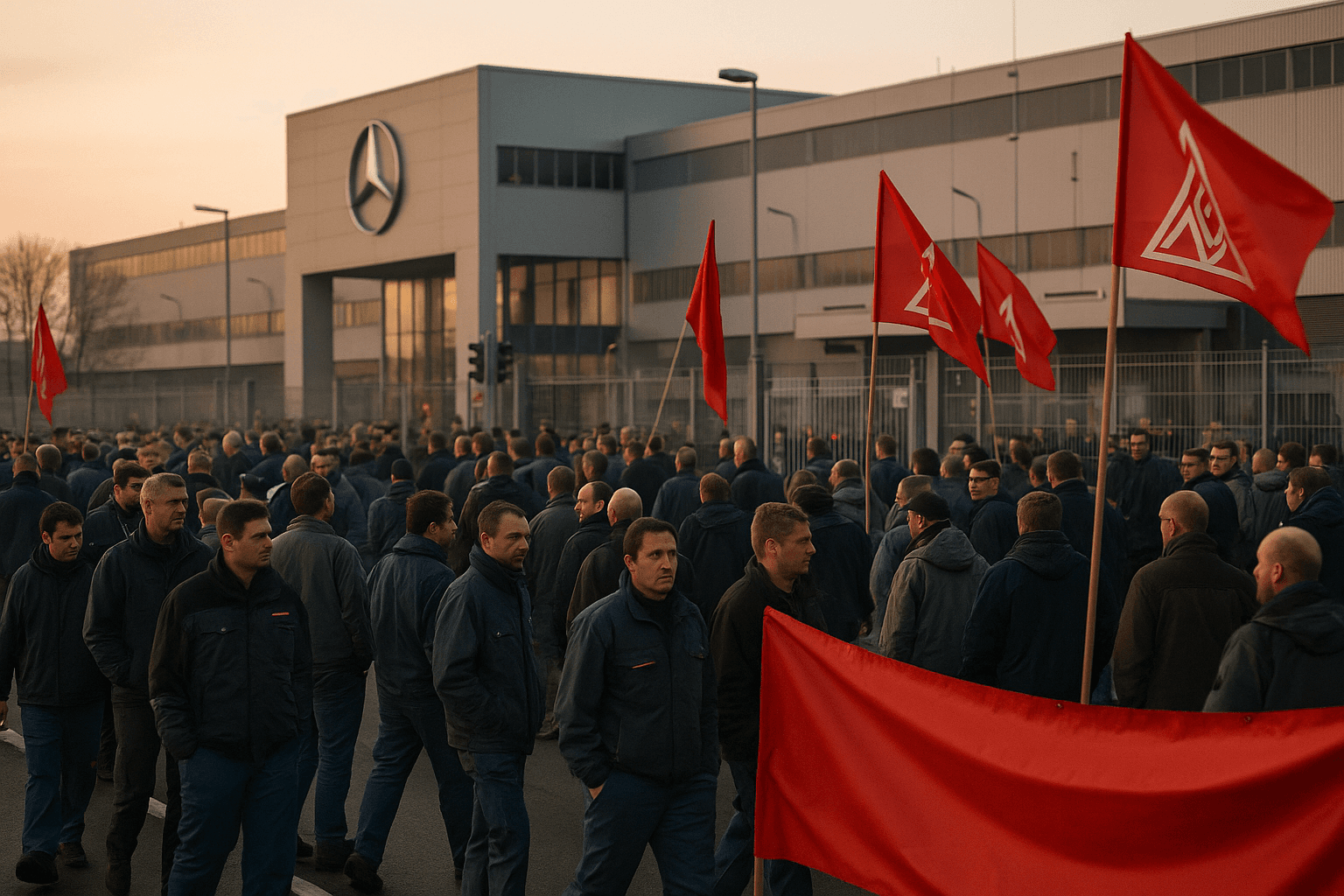 Mercedes Proteste: Mitarbeiter stellen sich gegen Sparkurs